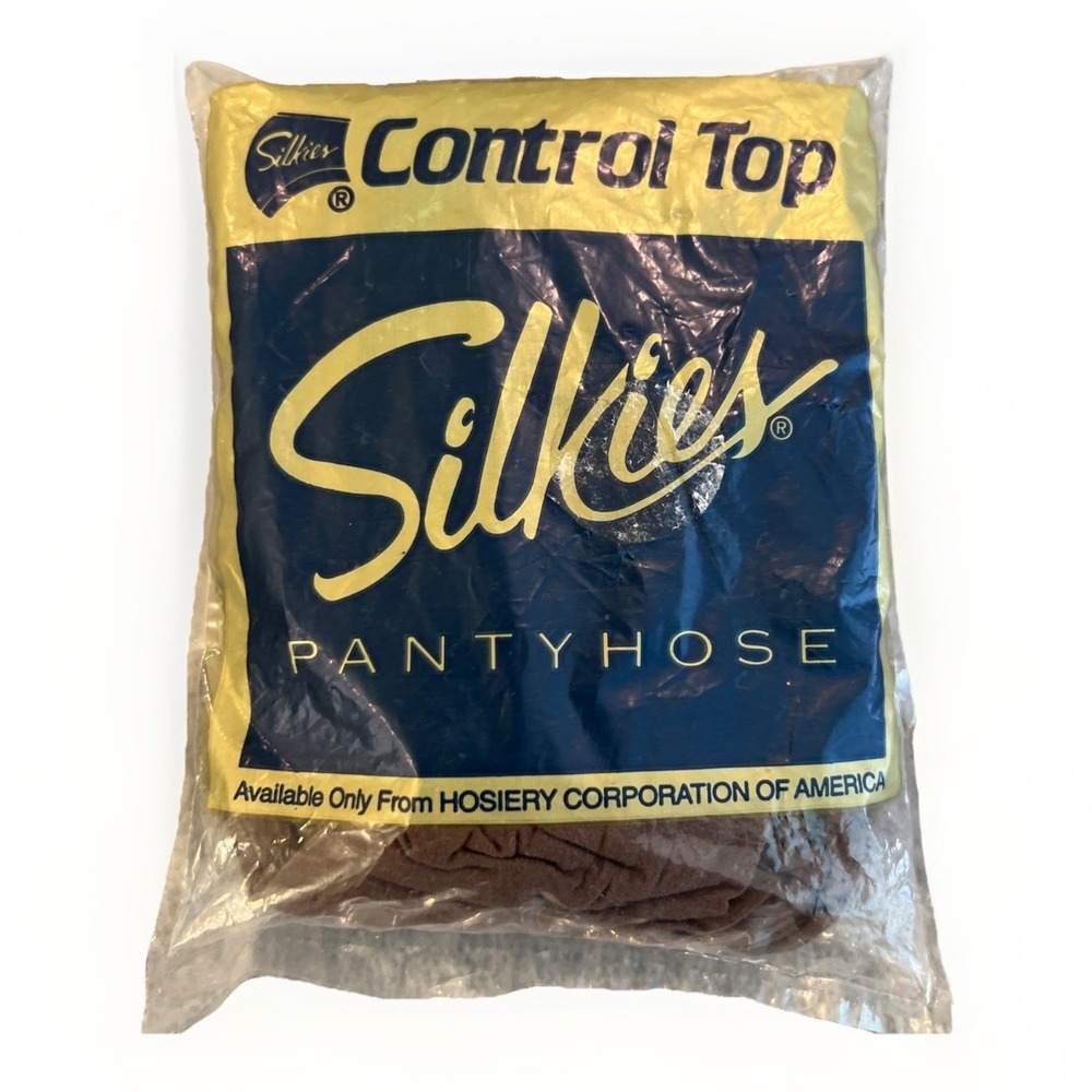 Silkies Pantyhose Control Top Large Taupe Vintage 90s #735 Support Legs USA New